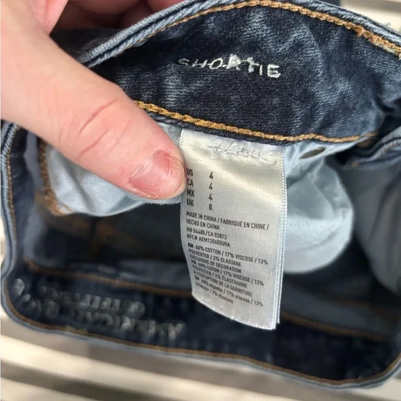 American Eagle Outfitters Dark Blue Jean Shorts - Picture 3 of 4